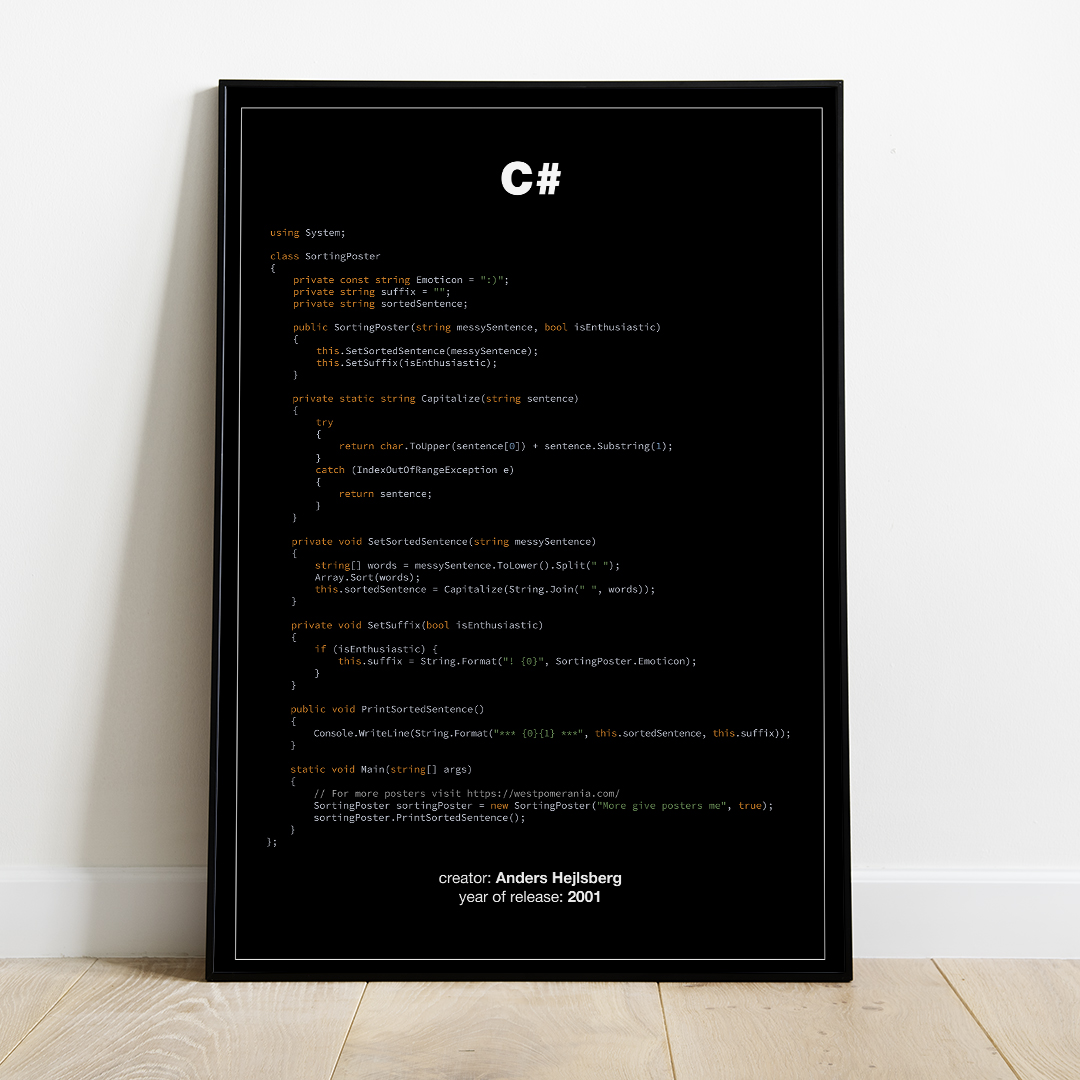 Plakat - C # - Poster C # zdjęcie 3
