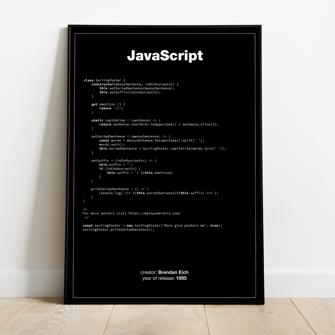 Plakat - JAVA SCRIPT- Poster JAVA SCRIPT zdjęcie 2