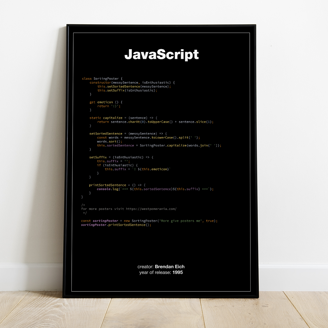 Plakat - JAVA SCRIPT- Poster JAVA SCRIPT zdjęcie 3