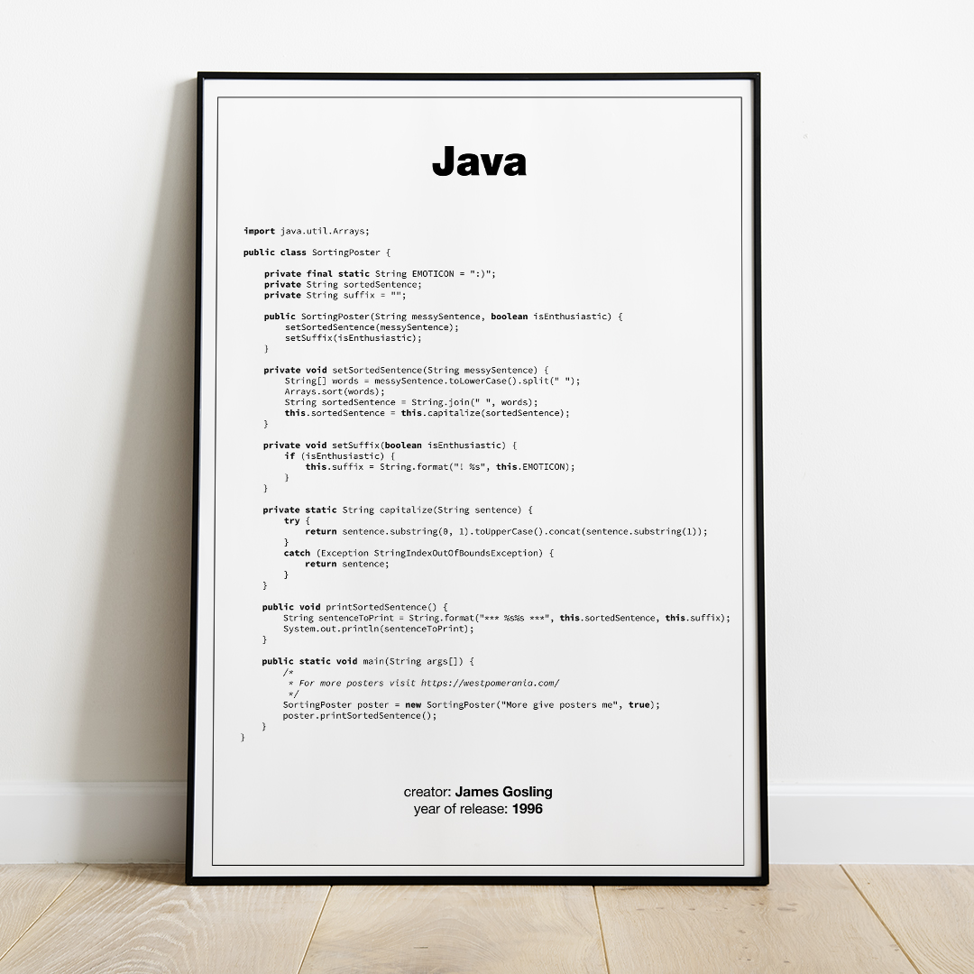 Plakat - JAVA - Poster JAVA zdjęcie 2