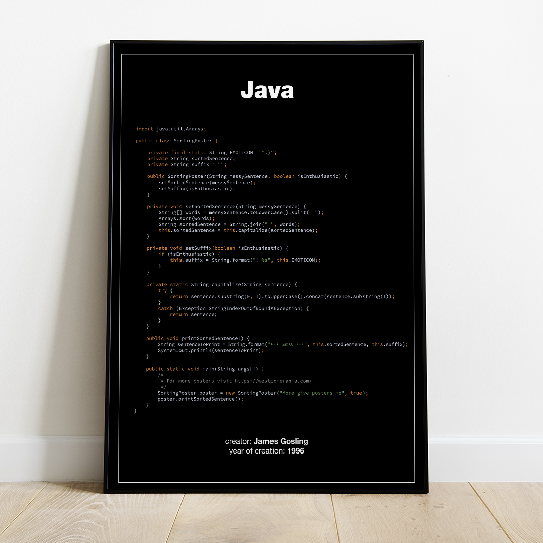 Plakat - JAVA - Poster JAVA zdjęcie 3