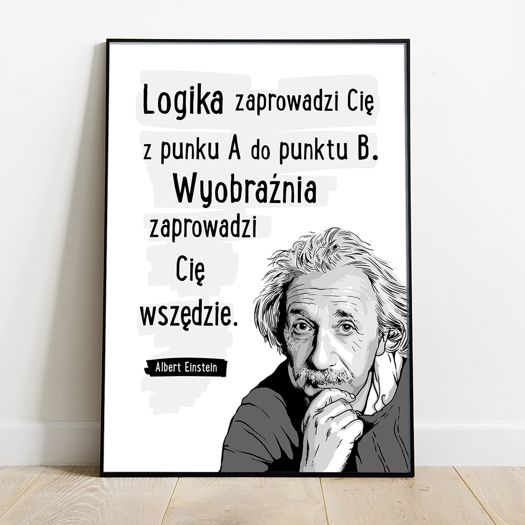 Plakat Cytat - Albert Einstein - West Pomerania zdjęcie 1