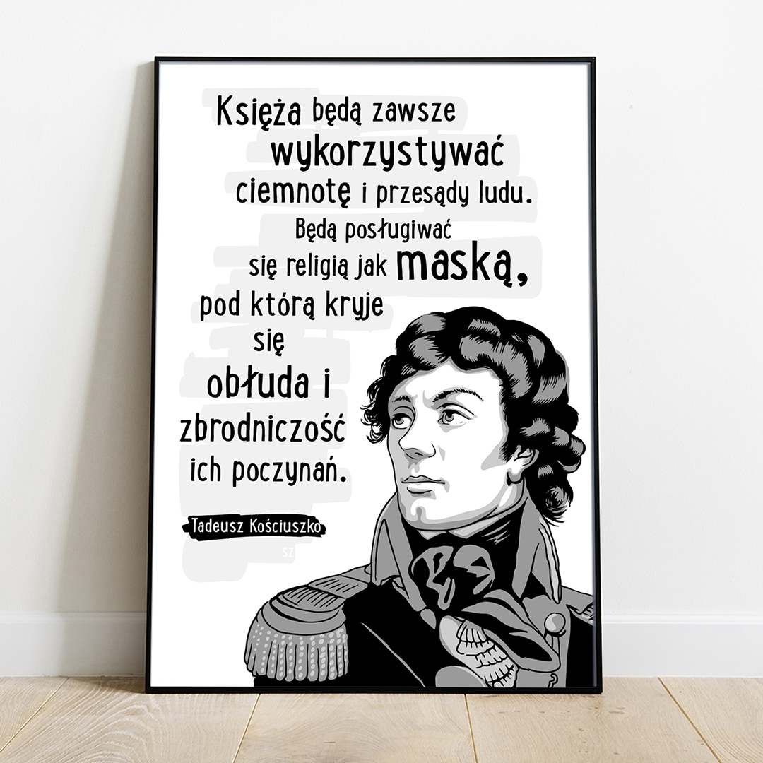 Plakat Cytat - Tadeusz Kościuszko - West Pomerania zdjęcie 1