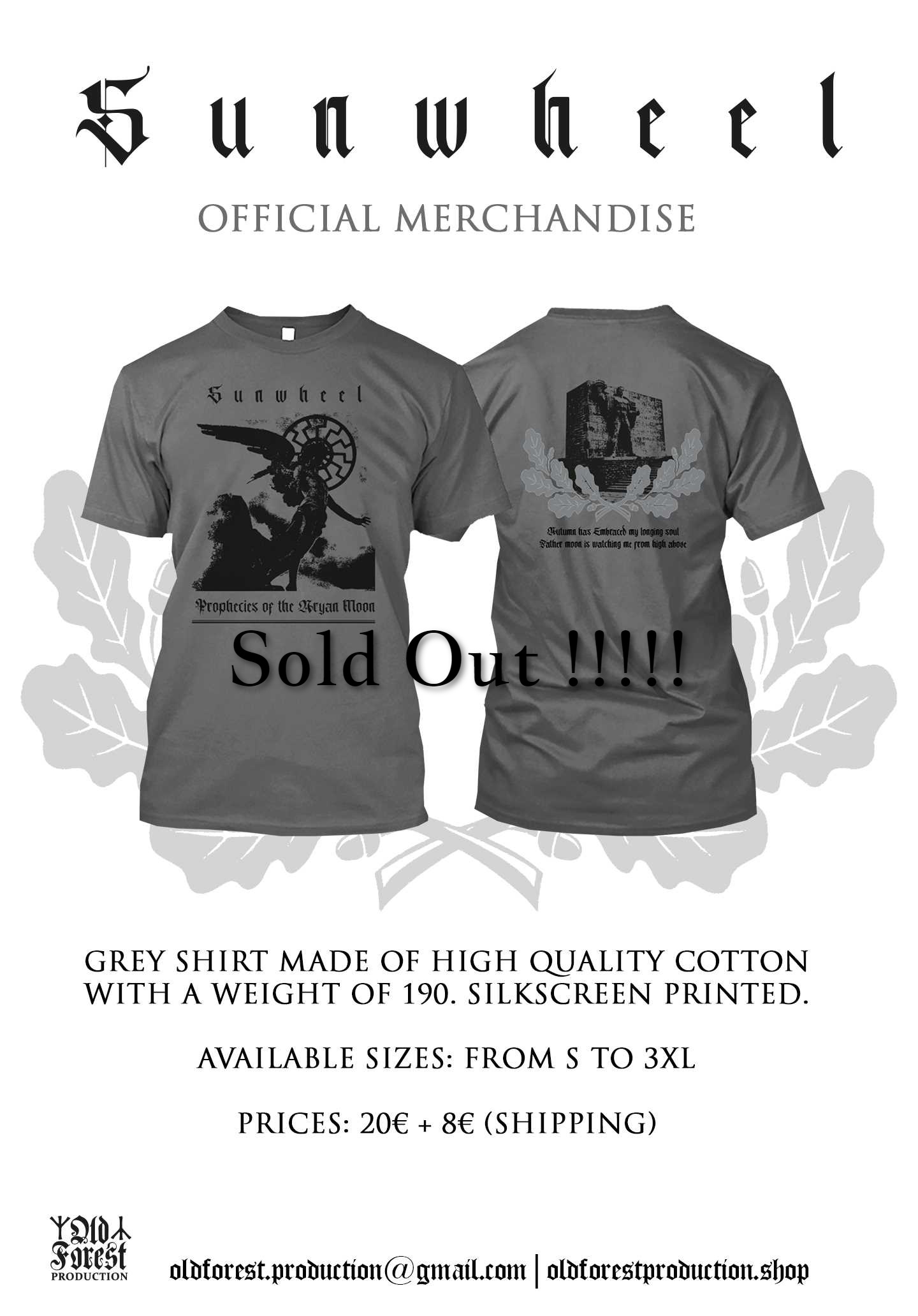 Sunwheel -Prophecies of Aryan Moon official ts 1 lim.30 SOLD OUT - Old Forest Production image 4