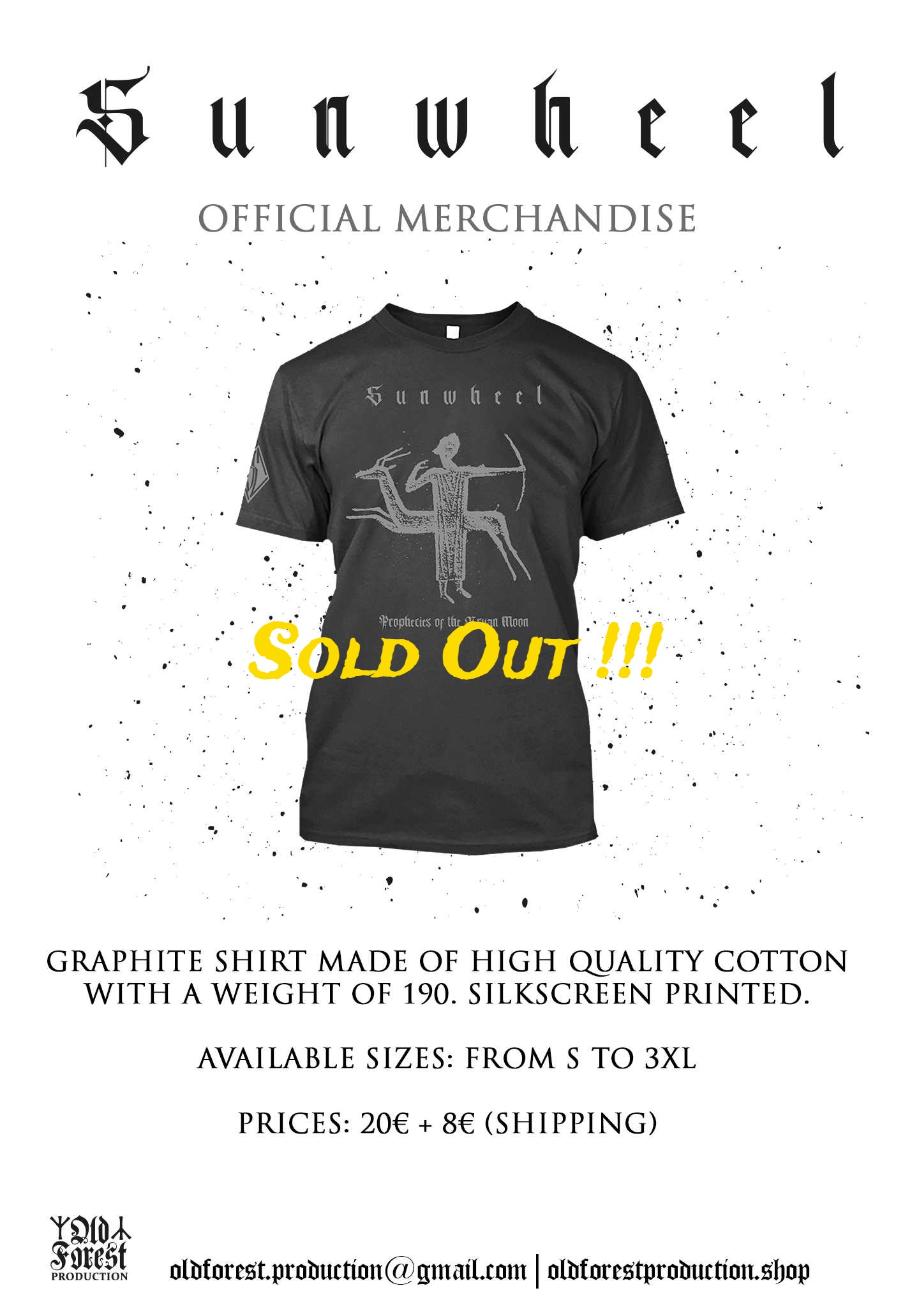 Sunwheel -Prophecies of Aryan Moon official ts2 lim.30 Sold Out!! - Old Forest Production image 3