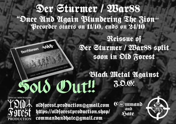 Der Stürmer / WAR 88- Once and Again Plundering the Zog cd Sold Out !!!! - Old Forest Production image 3