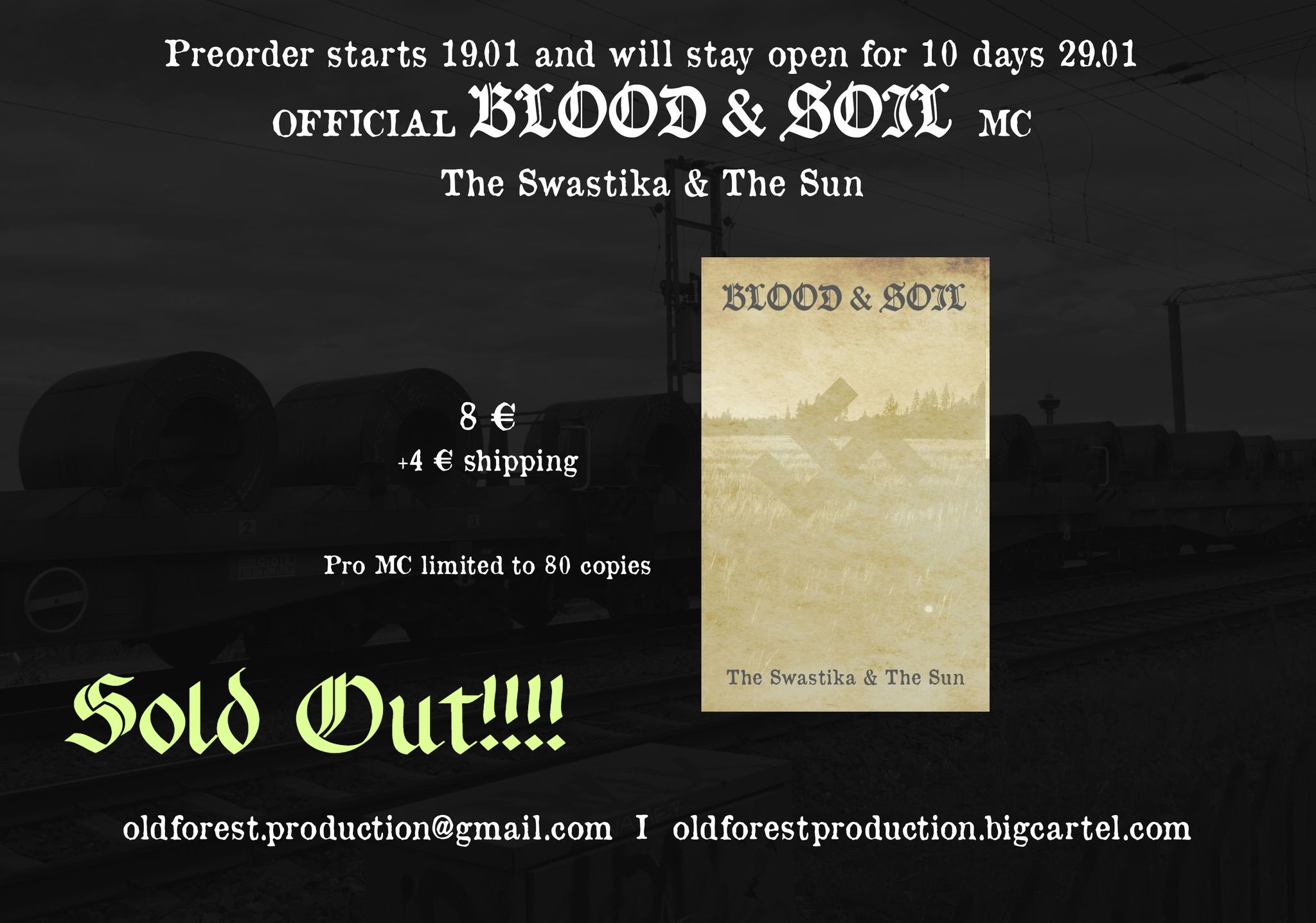 BLOOD & SOIL: The Swastika & The Sun MC Sold Out!!!! - Old Forest Production image 2