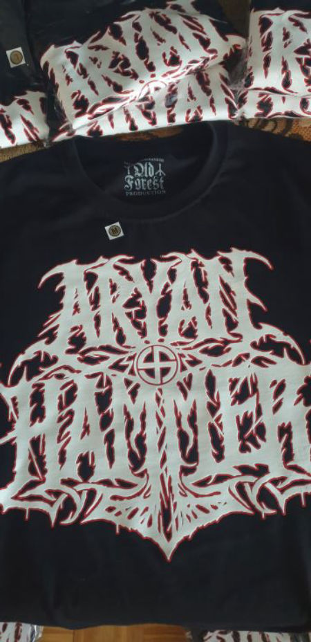 Aryan Hammer official t-shirt  black lim.25 OLD OUT!!!! - Old Forest Production image 1