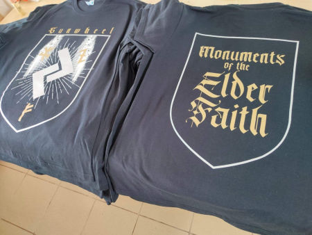 Sunwheel - Monuments Of The Elder Faith official t-shirt/ golden. SOLD OUT !! - Old Forest Production image 3