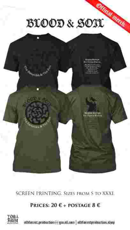 Blood & Soil - The Swastika & The Sun official ts  khaki - Old Forest Production image 1