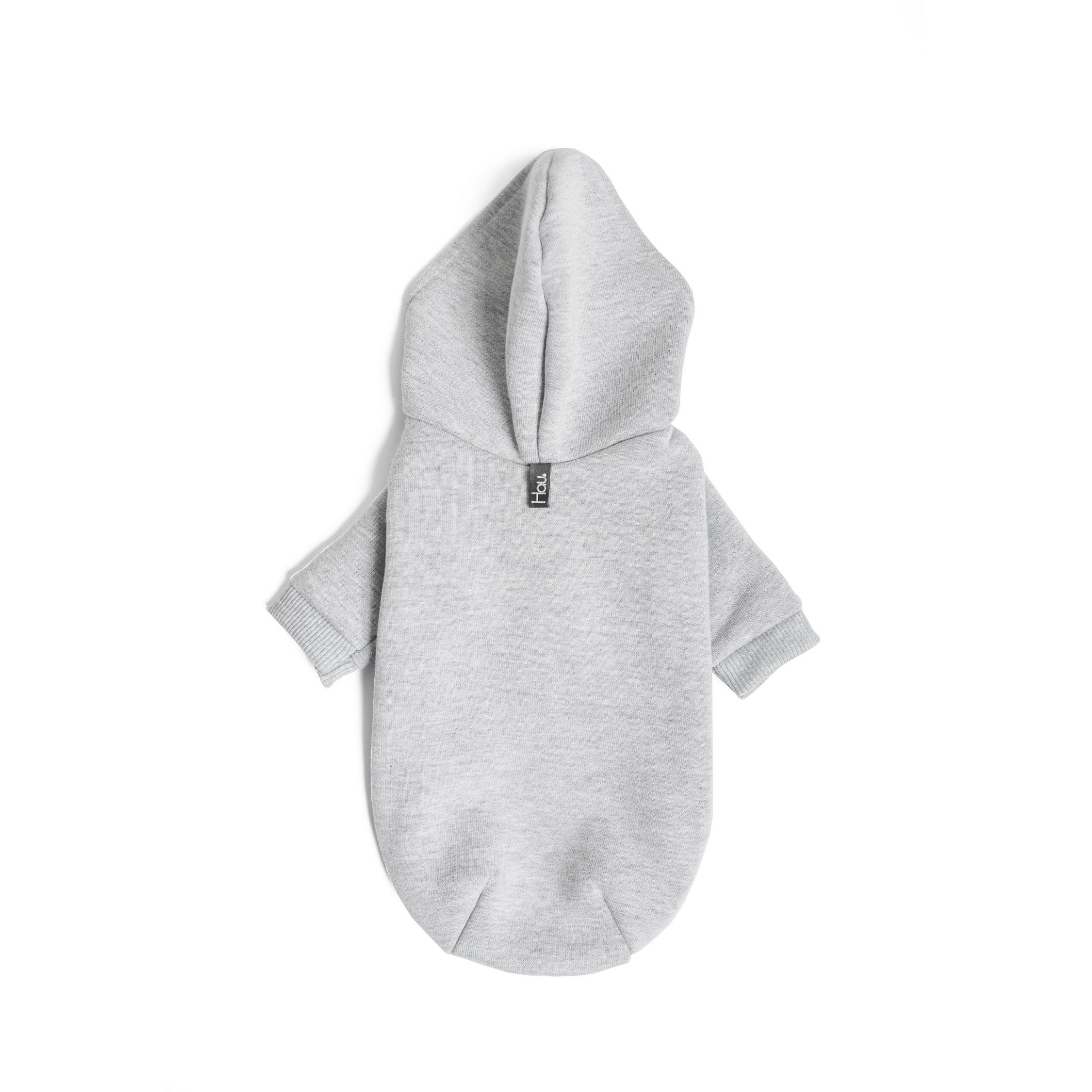 Zip hoodie szara bluza dla psa z zamkiem