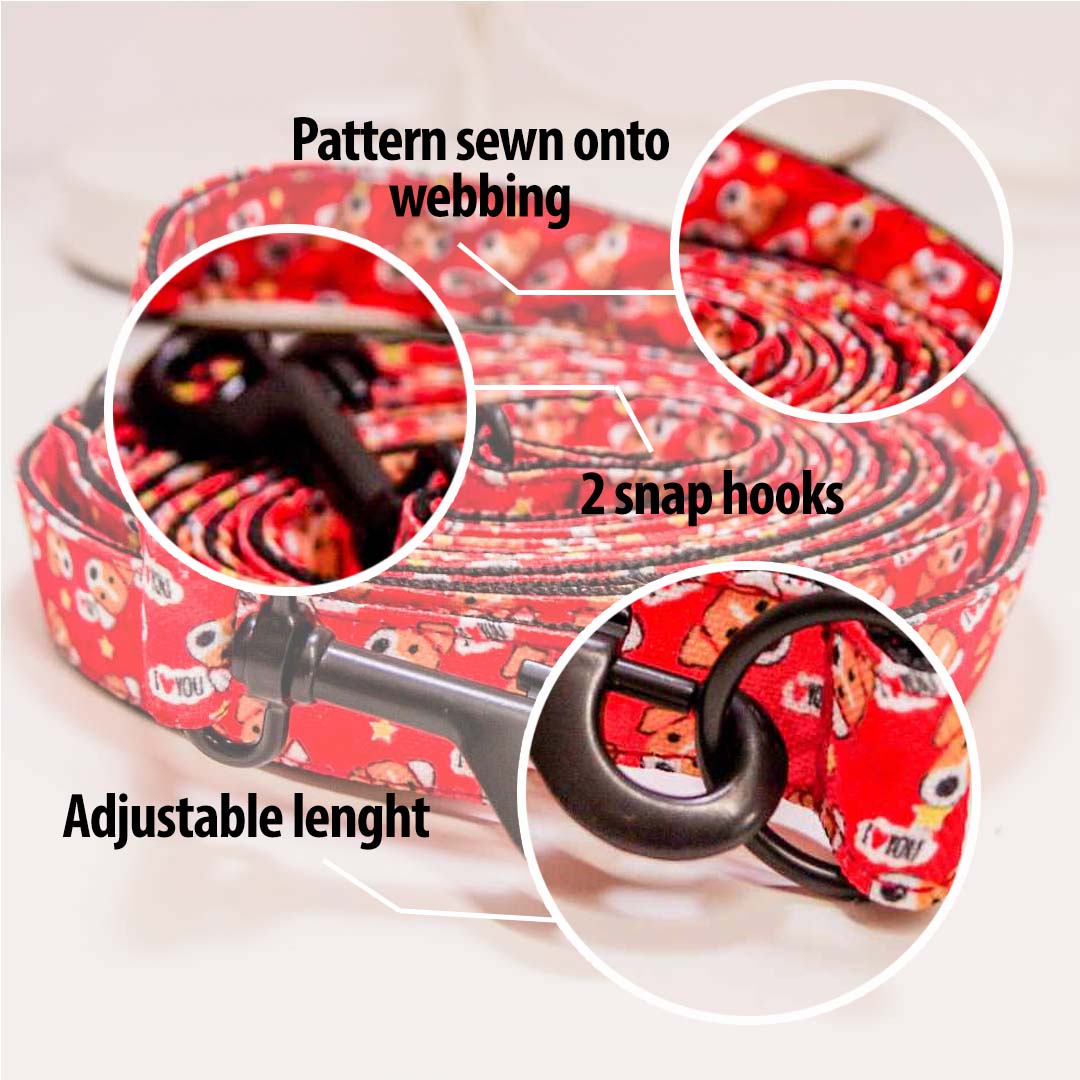 Woof Woof dog Adjustable leash - Gymrussells image 3