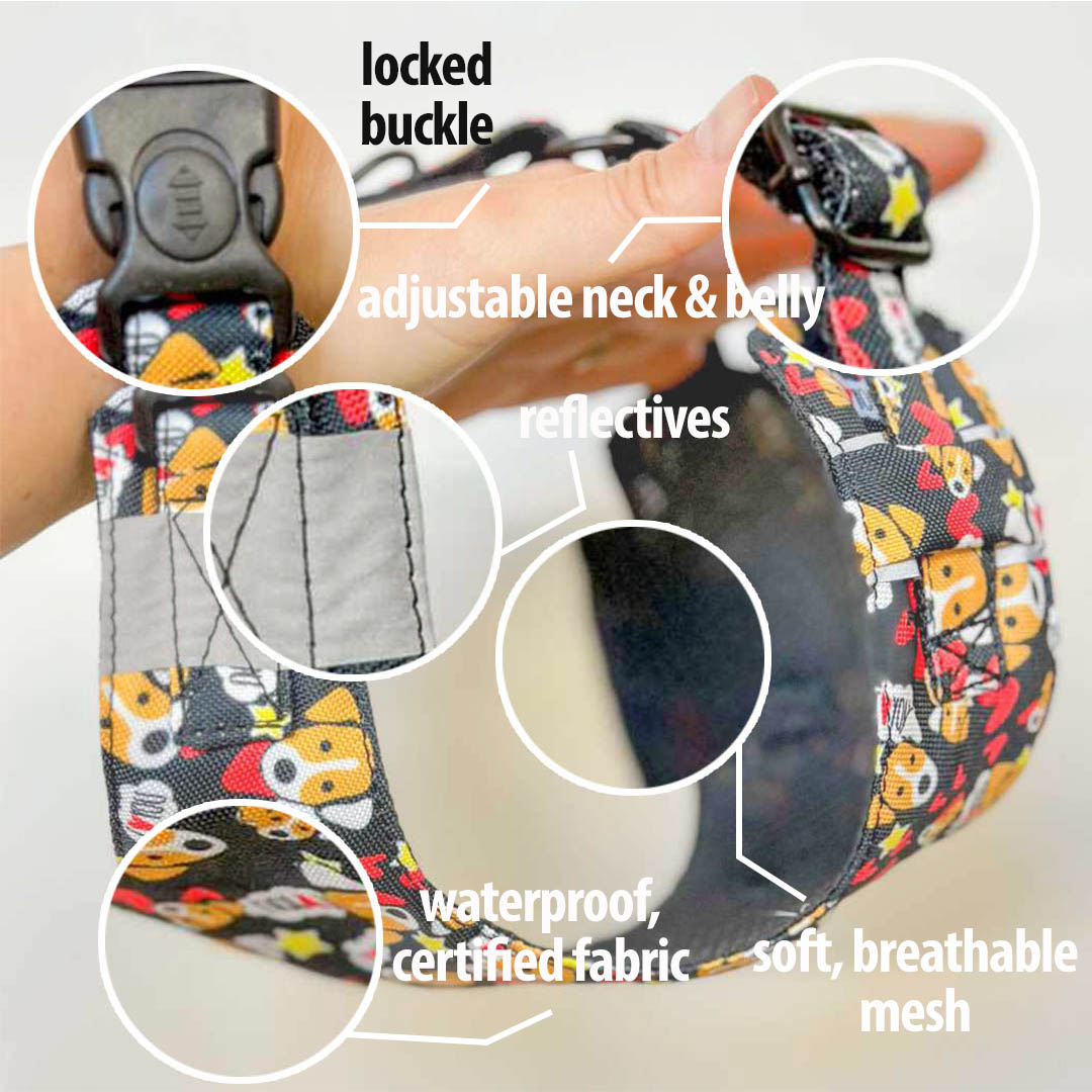 Bees Chest dog harness - Gymrussells image 4