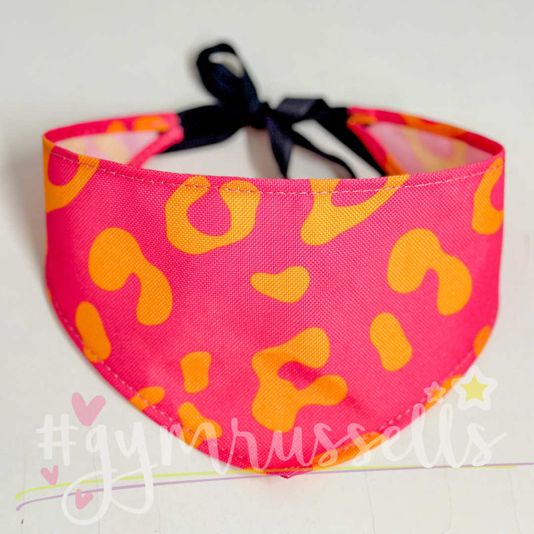 Pink Leopard dog bandanas - Gymrussells image 4