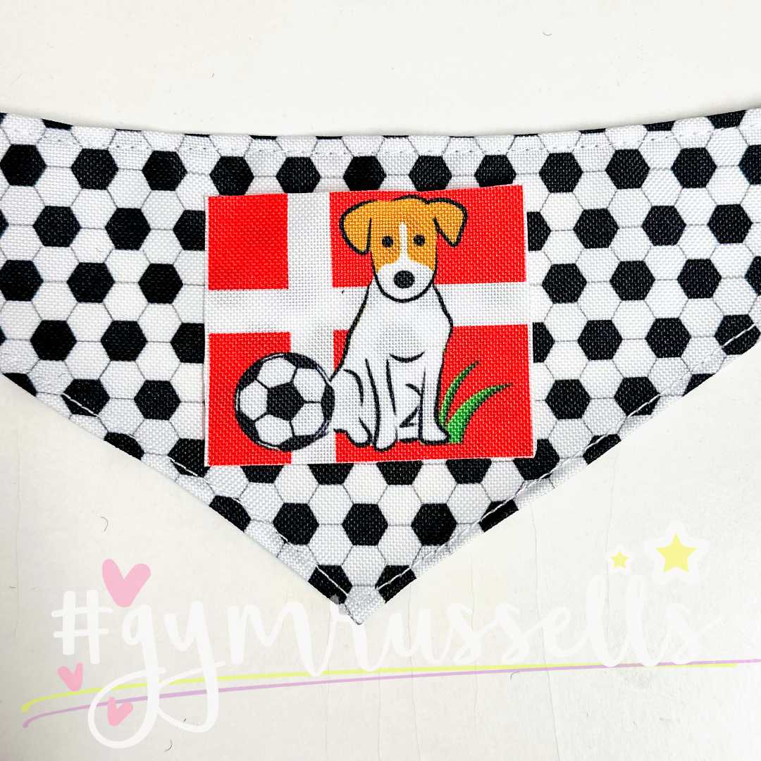 Dog Football fan bandana. Dog on a country flag t-shirt. Countries - Gymrussells image 2