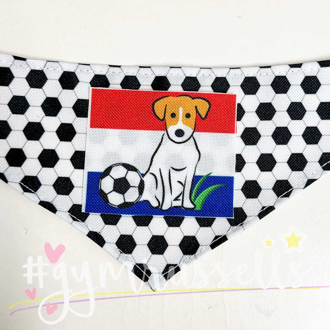 Dog Football fan bandana. Dog on a country flag t-shirt. Countries - Gymrussells image 3