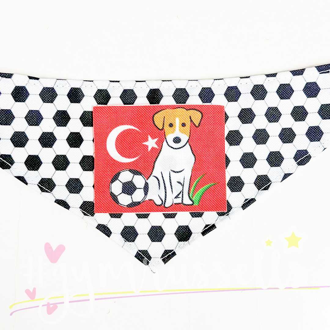 Dog Football fan bandana. Dog on a country flag t-shirt. Countries - Gymrussells image 1