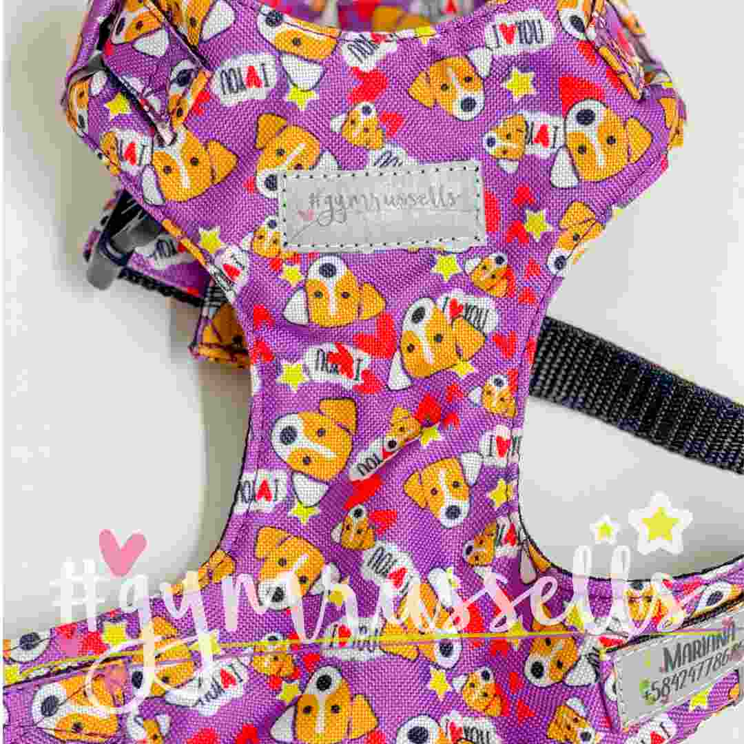 JRTlove Purple dog Chest harness  - Gymrussells image 2