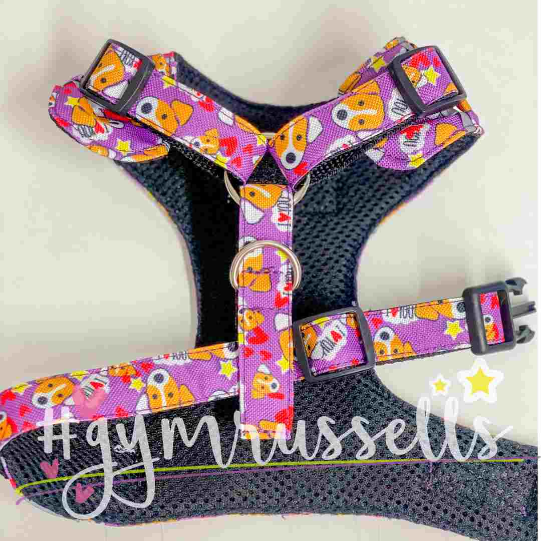 JRTlove Purple dog Chest harness  - Gymrussells image 3