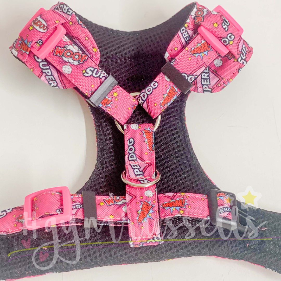 Superdog chest harness in pink - Gymrussells image 3