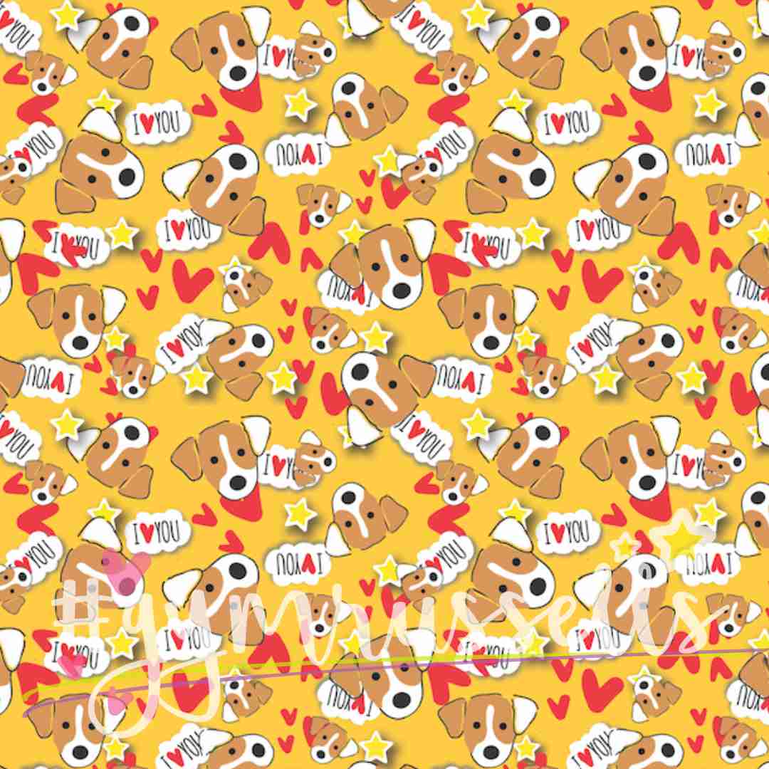 JrtLove żółta Obroża dla psa Jack Russell  - Gymrussells zdjęcie 1