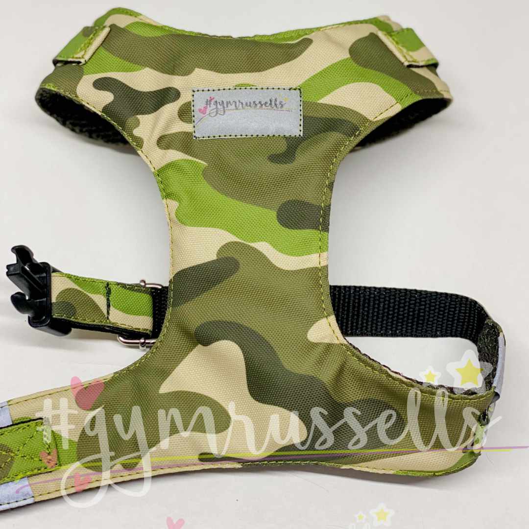 Green Camouflage dog chest harness - Gymrussells image 2