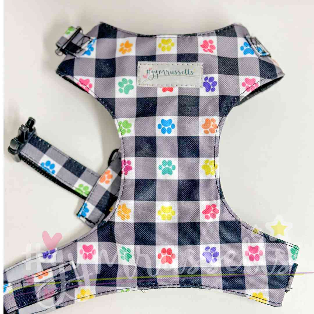 Color plaid dog chest harness - Gymrussells image 3