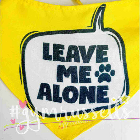 Leave me alone dog bandana - Gymrussells image 2