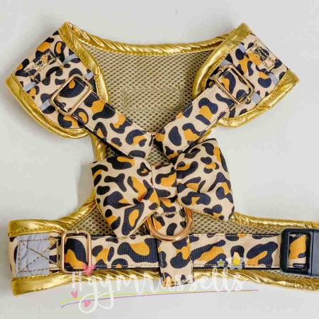 Gold leopard chest harness image 3