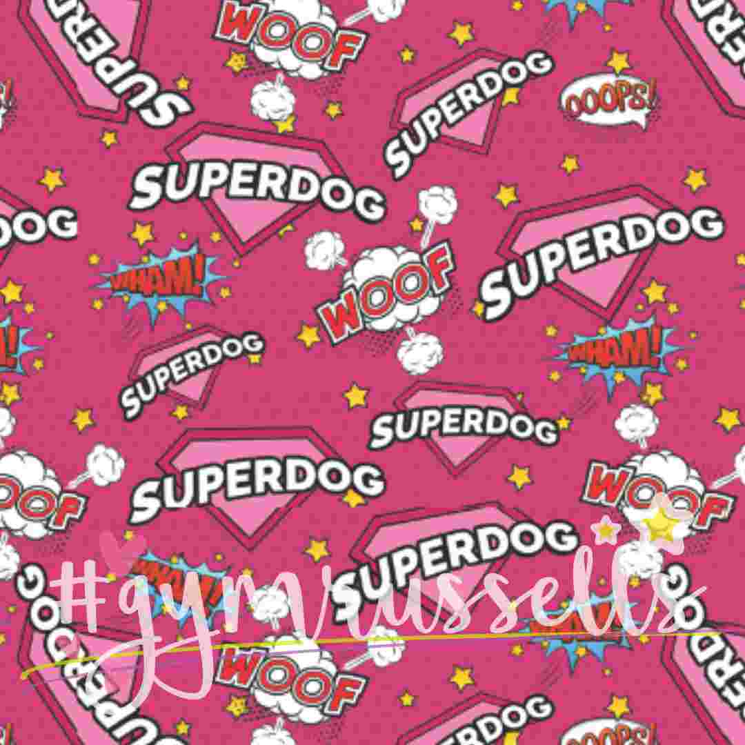 Superdog różowa klasyczna smycz miejska dla psa - Gymrussells zdjęcie 1