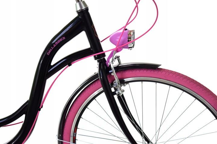 Rower Miejski Dallas City 28" 7spd czarno-różowy - DALLAS BIKE zdjęcie 4