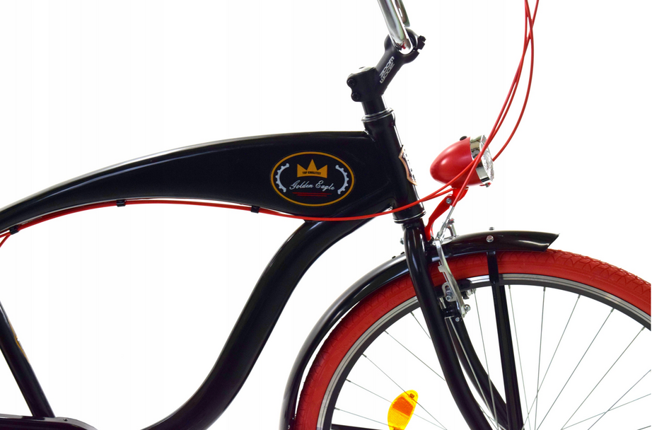 Rower Dallas Cruiser Men 28" 7spd GE czarno-czerwony - DALLAS BIKE zdjęcie 2