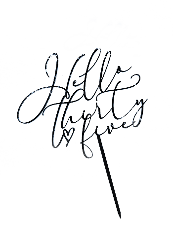 Topper - Hello thirty five - Ilustratyw zdjęcie 1