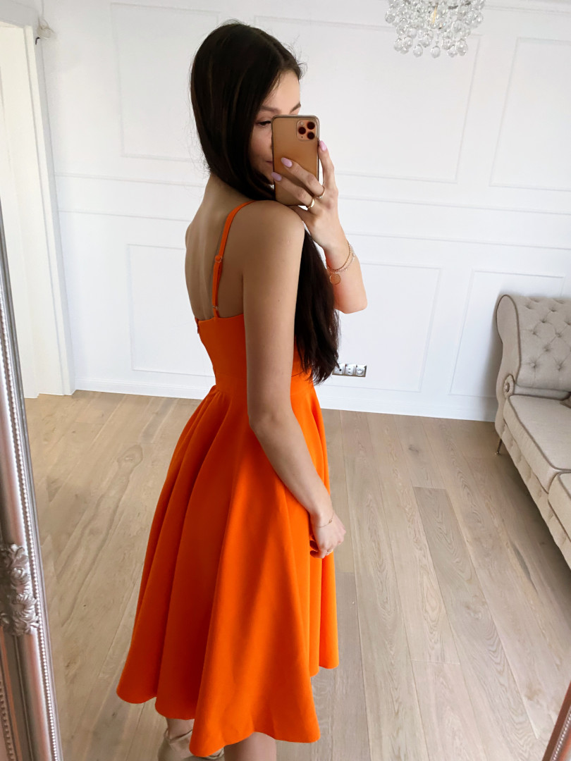 Elisabeth midi - orange midi dress - Kulunove image 3