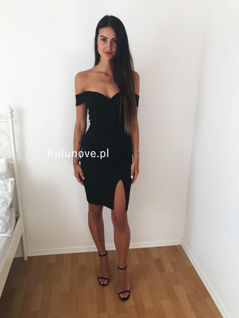 Angelina - little black dress with open shoulders - Kulunove image 3