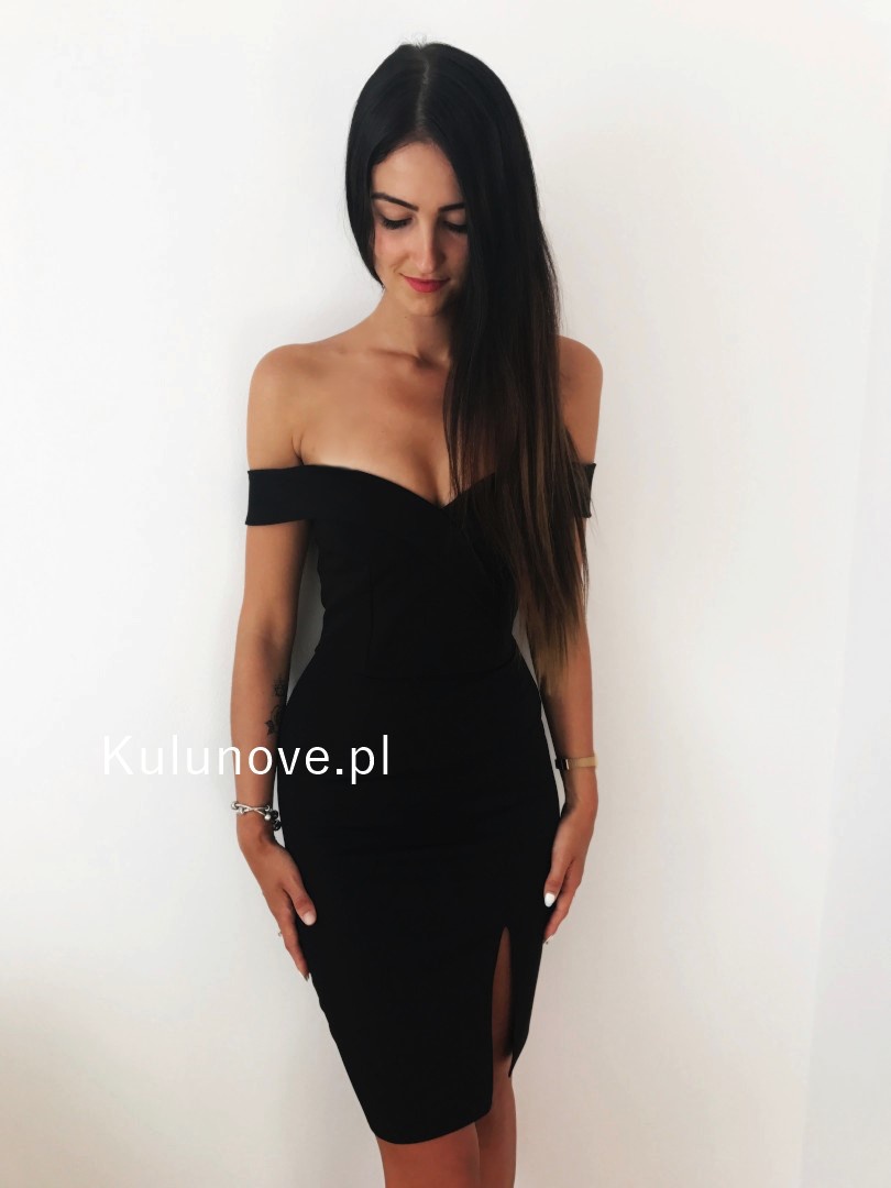 Angelina - little black dress with open shoulders - Kulunove image 1