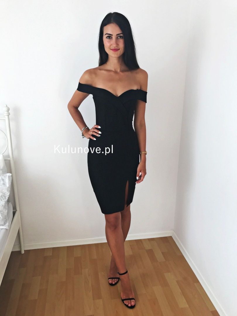Angelina - little black dress with open shoulders - Kulunove image 2