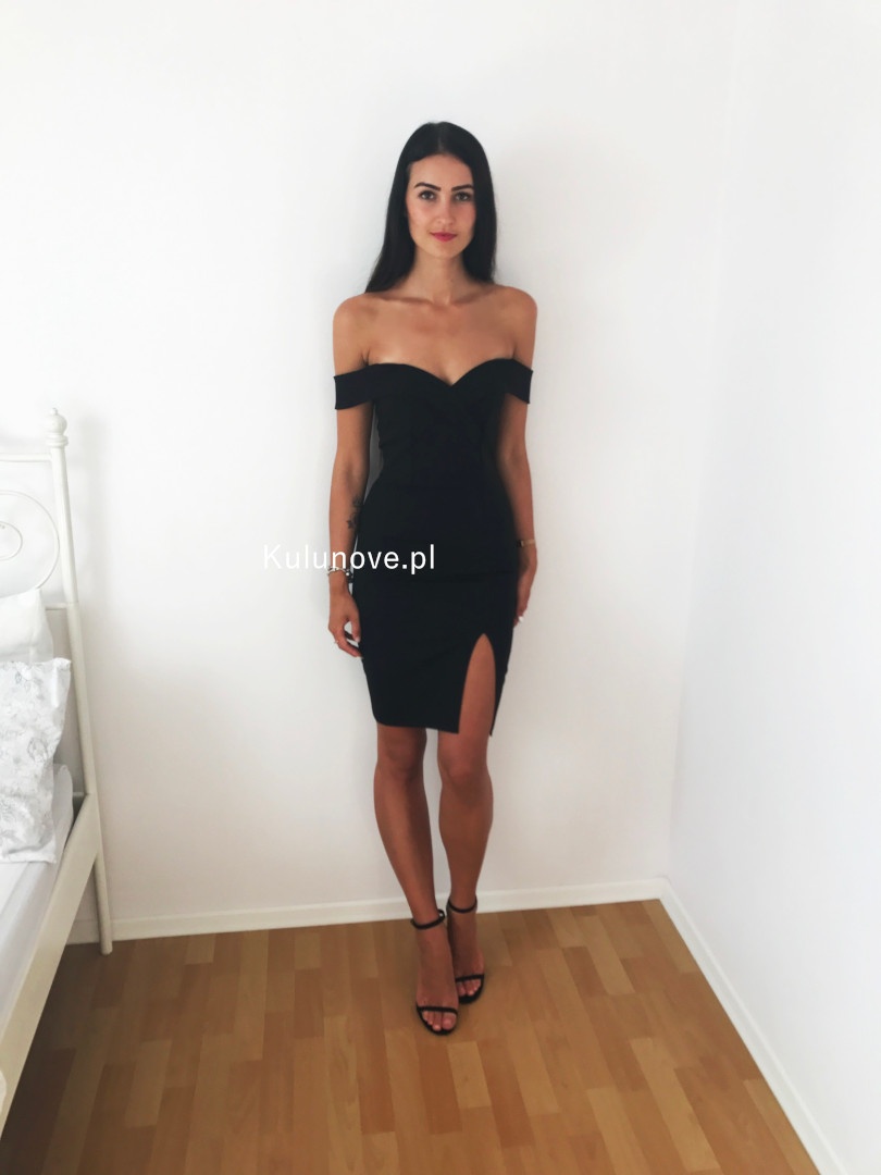Angelina - little black dress with open shoulders - Kulunove image 4