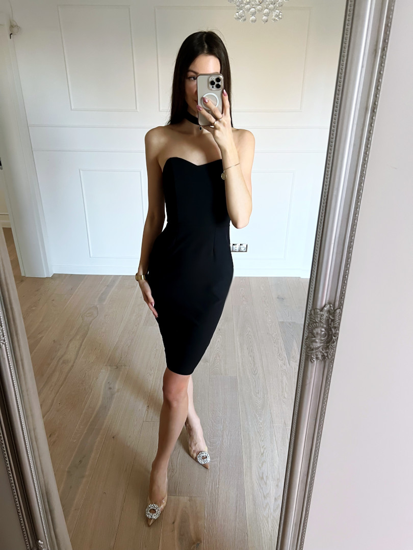 Leandra mini - little black dress with corset before the knee - Kulunove image 4