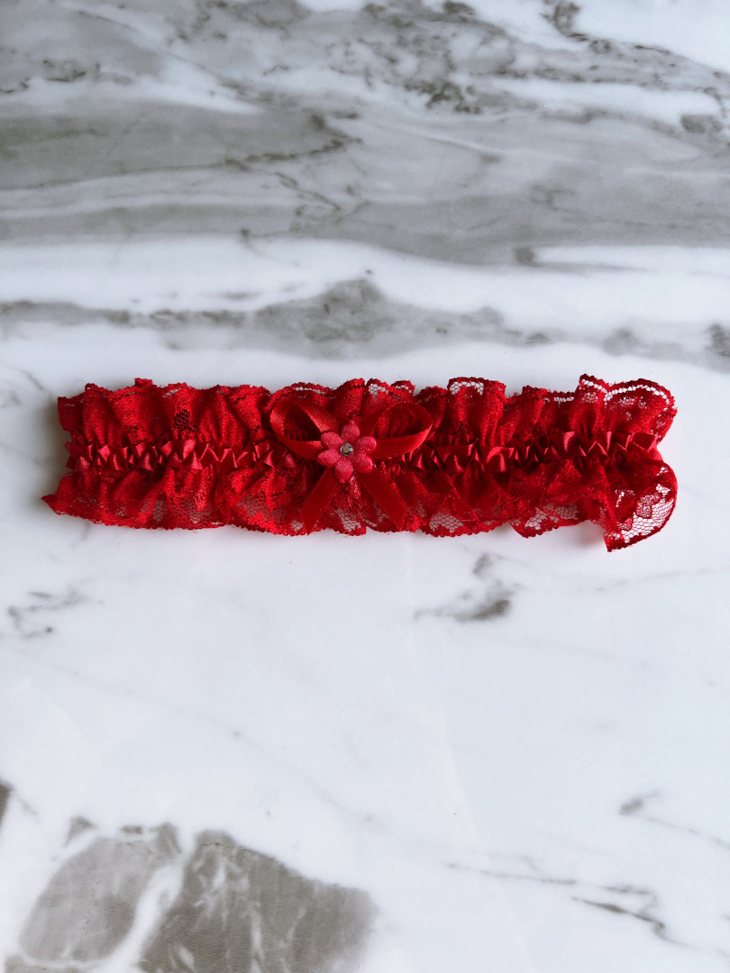 Red lace garter #3 - Kulunove image 1