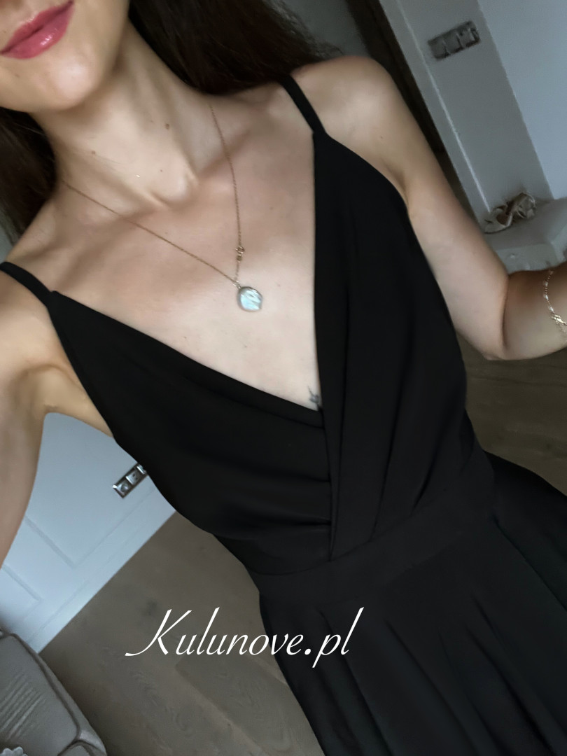 aElisabeth midi - black elegant strapless midi dress perfect for a dresser - Kulunove image 3