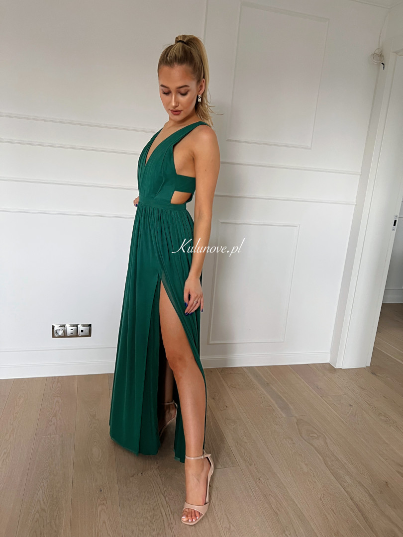 Paris green - long simple dress perfect for a wedding - Kulunove image 1