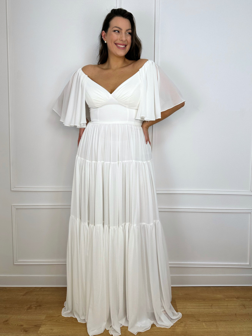 Vera- muslin short sleeve boho wedding dress - Kulunove image 1