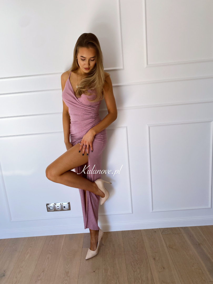 Enessa - asymmetric tight dress with brocade - Kulunove image 3