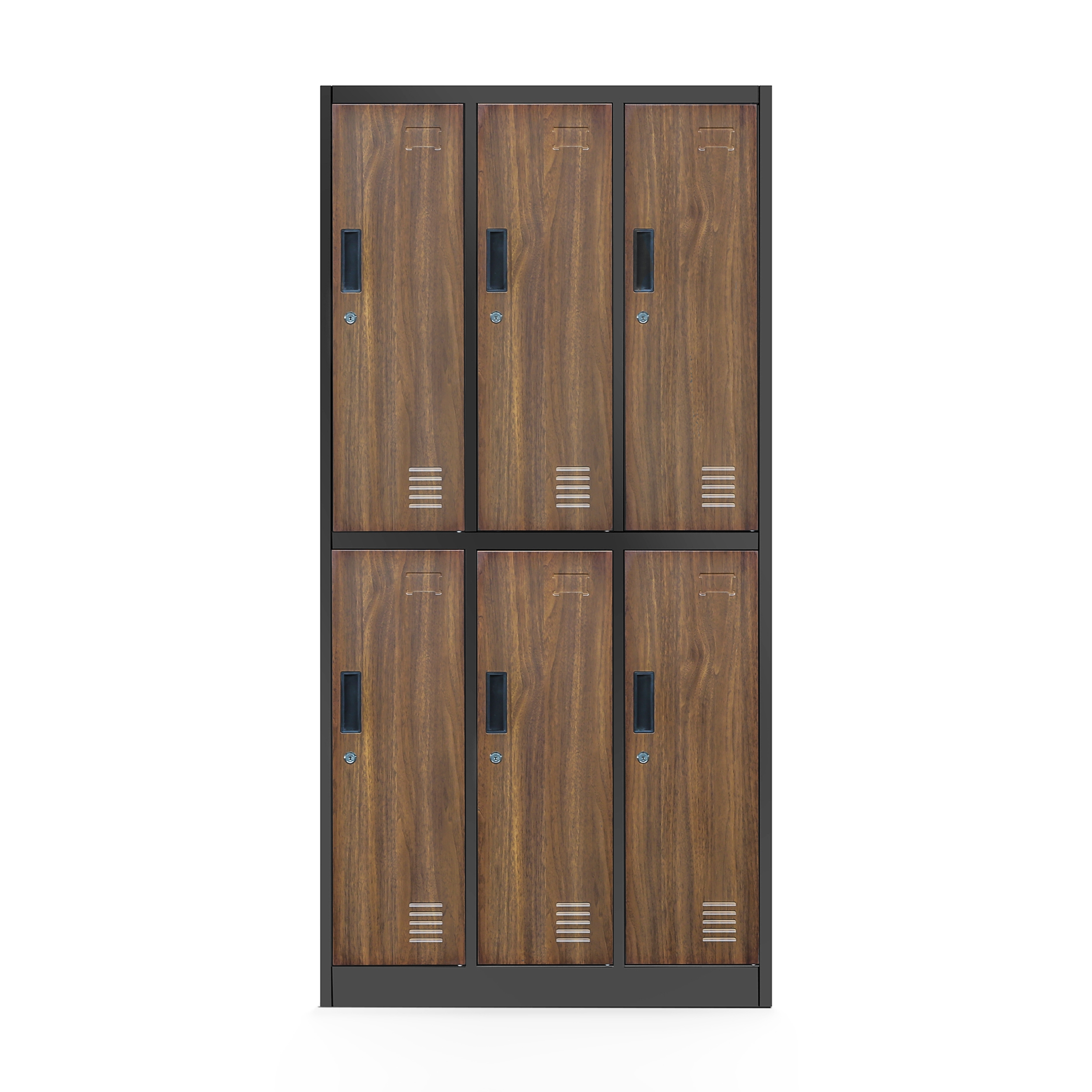 JAN NOWAK Eco Design model IGOR 900 x 1850 x 450 szafa socjalna szafa loft 6-drzwiowa: antracytowa/orzech - Jan Nowak zdjęcie 1