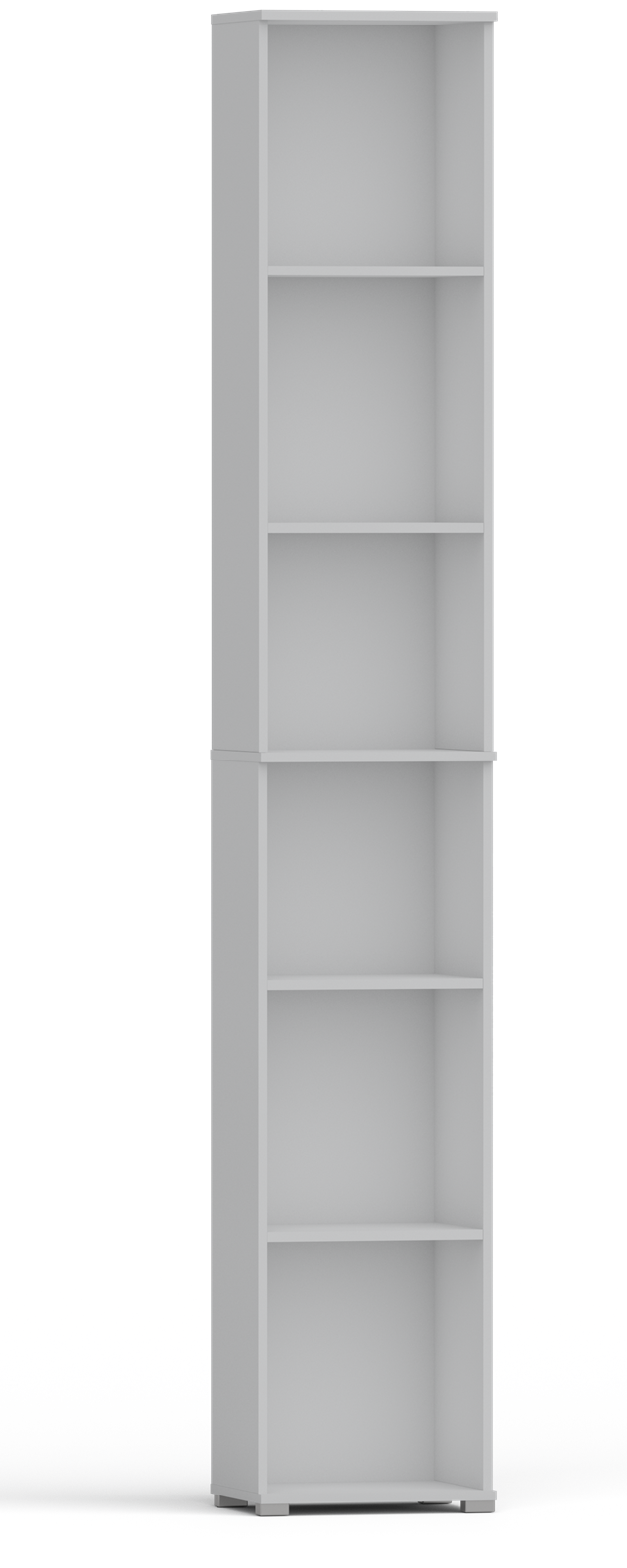 Regał pola 215x40 cm biały, 6 półek na książki i segregatory - Meldo zdjęcie 1