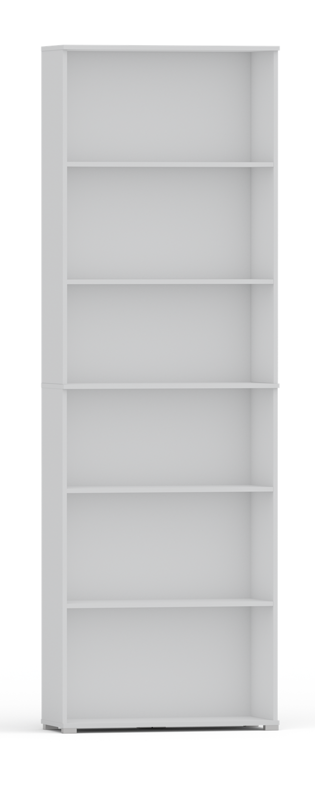Regał pola 215x60 cm biały, 6 półek na książki i segregatory - Meldo zdjęcie 1