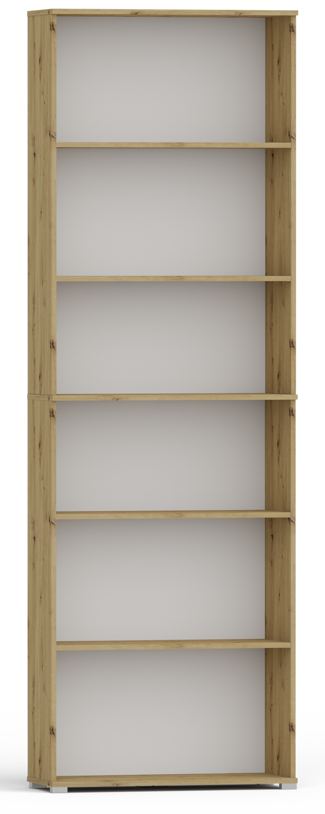 Regał Pola 215x80 Dąb Artisan, szeroki 80 cm, 6 półek na książki i segregatory - Meldo zdjęcie 1