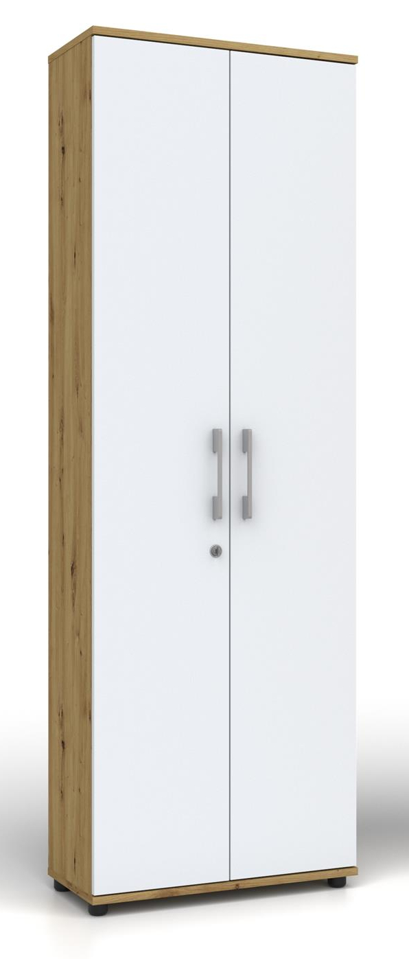 Szafa biurowa G 60 2d Dąb ARTISAN / białe drzwi z zamkiem - Meldo zdjęcie 1
