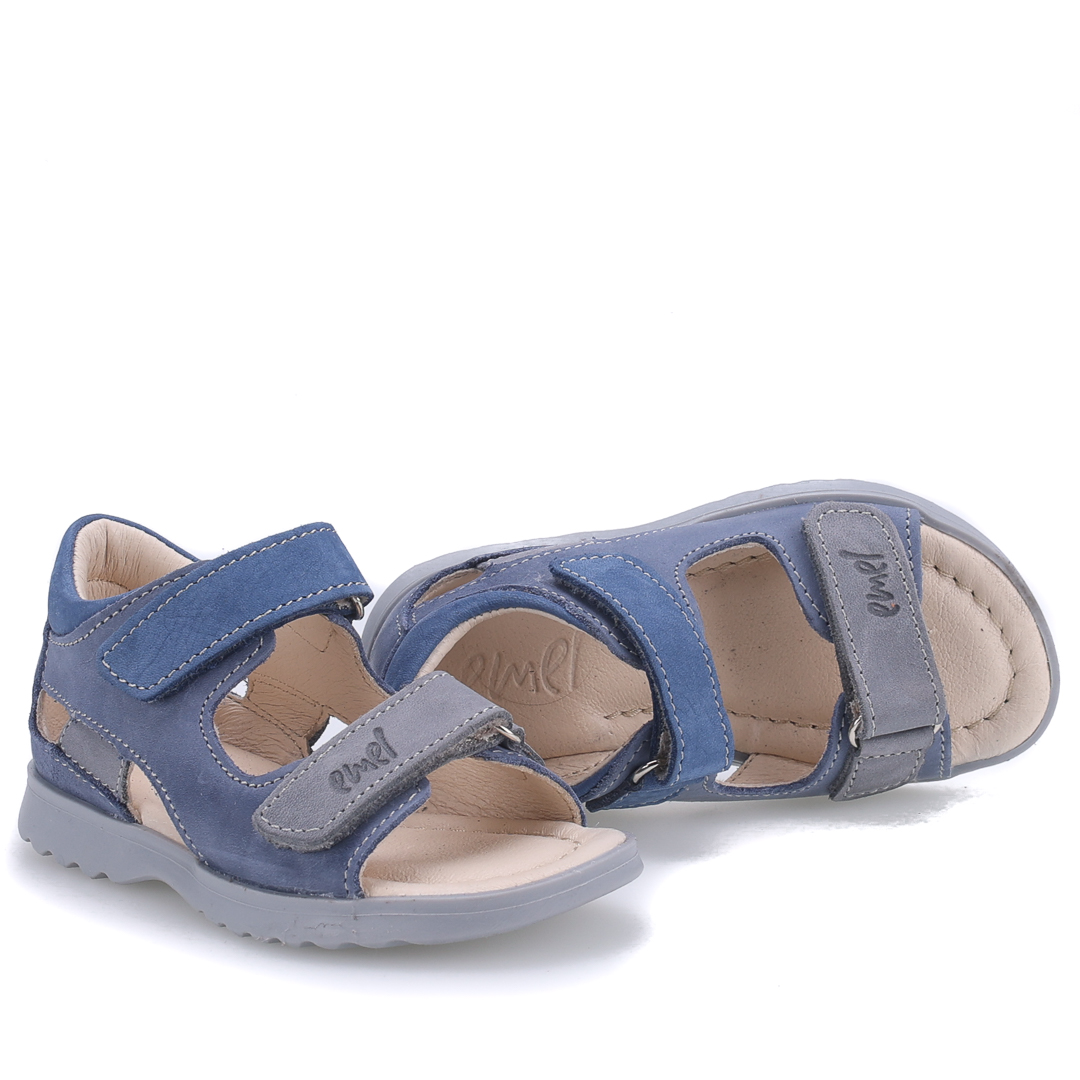 Puerto niebieskie sandały dziecięce ze skóry naturalnej  - E 2766A, E 2768A zdjęcie 1